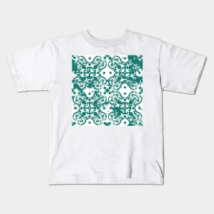 Sophisticated Arabesque Stained Pattern Seamless Kids T-Shirt